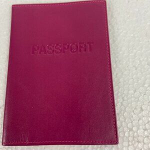 AKA Passport Case Leather Pink